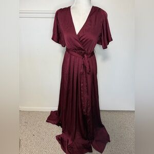 Baltic Born Deep Burgundy Maxi Dress M